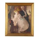 Portrait Study by Jan Boleslaw Czedekowski, Oil on artist board, sold Mar 2024