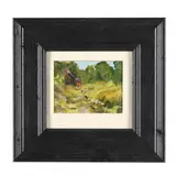 Landscape with Figures by Silas Wood, Oil on board, sold Mar 2024