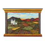 Southern Landscape with Chapel by Mary Klein, Oil on panel, sold Mar 2024