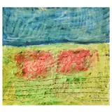 Bovine Love by Max Dixon, Oil and ink on heavy paper, sold Mar 2024