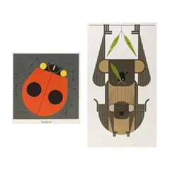 Down Under, Down Under / Ladybug (Two Works) by Charley Harper, The first: serigraph in colors, sold Mar 2024