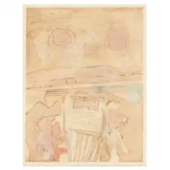 Crosswinds by Carl Blair, Collagraph in colors on paper, sold Mar 2024