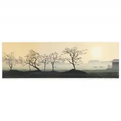 Persimmon Sunrise by Daniel Kelly, Woodblock print in colors on paper, sold Mar 2024