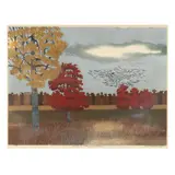 Autumn Reflections by James Kirby, Woodblock print, sold Mar 2024