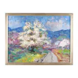 Blossoming Cherry Tree by James P. Kerr, Oil on linen canvas, sold Mar 2024