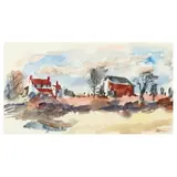 Stoney Hill Road, Bucks County by Sarah Blakeslee, Watercolor on paper, sold Mar 2024