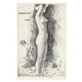 Swimmer Evening, Facing Land by Childe Hassam, Etching, sold Mar 2024