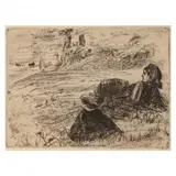 Nursemaid and Child by James Abbott McNeill Whistler, Etching and drypoint, sold Mar 2024