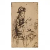Tatting by James Abbott McNeill Whistler, Etching and drypoint in dark brownish-black ink, sold Mar 2024