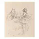 Afternoon Tea by James Abbott McNeill Whistler, Lithograph on, sold Mar 2024