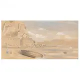 Figures Along the Coast of Marseilles by David Roberts, Watercolor, sold Mar 2024