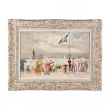 La Plage, Les Régates by André Hambourg, Oil on canvas, sold Mar 2024