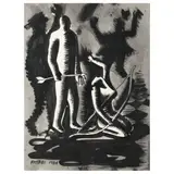 Ammunition for Anger by Mark Kostabi, Watercolor on paper, sold Mar 2024
