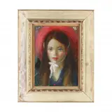 Valentine by Charles W. Ward, Oil on Masonite, sold Mar 2024
