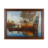 Dutch Fur Traders by Reginald Sherman Kidd, Oil on board, sold Mar 2024