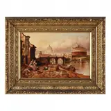 View of Rome from the Bank of the Tiber by Granville Perkins, Oil on canvas, sold Mar 2024