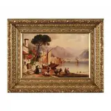 Italian Coastal Landscape by Granville Perkins, Oil on canvas, sold Mar 2024
