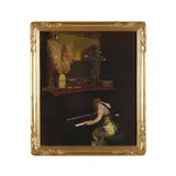 Woman At A Piano by James Francis Brown, Oil on canvas (lined), sold Mar 2024