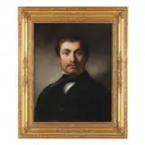 Portrait of a Gentleman with Mustache by Edmund Guillaume, Oil on canvas (lined), sold Mar 2024