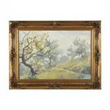 Landscape in the Springtime by Eugène Brouillard, Oil on artist board, sold Mar 2024