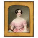 Portrait Miniature of A Beauty by Richard Morrell Staigg, Watercolor on ivory, sold Mar 2024