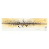 Study for Ochre Sky by Bob Timberlake, Ink and watercolor on paper, sold Feb 2024