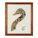 Goose Head Pattern by Bob Timberlake, Ink and oil on cardboard cutout, sold Feb 2024