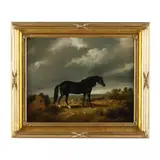 Horse in a Landscape by George Morley, Oil on canvas, sold Feb 2024