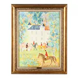 Equitation by Jean Lareuse, Oil on canvas, sold Feb 2024