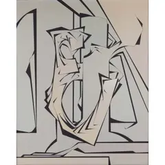 Continuité, discontinuité by Joaquín Ferrer, 1984, Huile sur toile, sold Mar 2024
