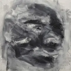Tête by Yan Pei-ming, 1988, Huile sur toile, sold Mar 2024