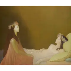 Pour Sheridan le Fanu by Léonor Fini, 1974, Huile sur toile, sold Jun 2024