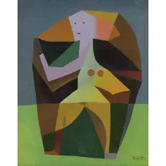 Robe de bal, VIII-1957 by Victor Brauner, Huile sur toile, sold Jun 2024