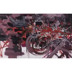 Infinis complices by Georges Mathieu, 1986, Huile sur toile, sold Jun 2024