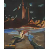 Le Château de la sirène by Robert Desnos, circa 1931, Huile sur toile, sold Jun 2024