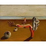 Sans Titre (Composition surréaliste) by Esteban Francés, circa 1933-1934, Huile sur cuivre, sold Jun 2024