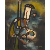 Le Cygne de la Joconde by Gérard Vulliamy, 1933, Huile sur toile, sold Jun 2024