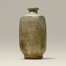 Faceted bottle by Shoji Hamada, c. 1960, glazed stoneware, sold Jul 2026