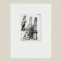 Unitled (Stacks) by Peter Voulkos, 1998, etching on Arches, sold Jul 2026