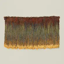 Tierra y oro 5 by Olga De Amaral, c. 1985, wool, horsehair, and gold leaf, sold Jul 2026