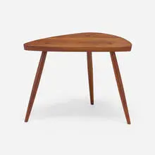 Wohl table by George Nakashima, 1960, American black walnut, sold Oct 2022