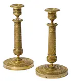 Frankreich, Ende 19.Jh by 1 Paar Kerzenstöcke, bronze, sold Mar 2017