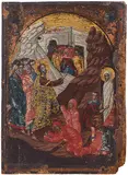 Griechisch, um 1800 by Erweckung des Lazarus, tempera, sold Mar 2017
