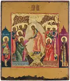 Russisch, um 1800 by Höllenfahrt Christi, tempera, sold Mar 2017