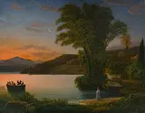 Jesus erscheint sieben Jüngern am See Tiberias by Friedrich Meyer, oil on canvas, offered Mar 2017