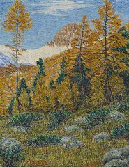 Herbstlandschaft, 1928 by Gottardo Guido Segantini, oil on canvas, sold Mar 2017