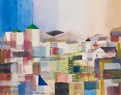 Maroc by Louis Moilliet, 1921, watercolor, sold Mar 2017
