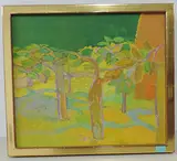 Kleine Baumlandschaft", 1969 by Eugen Früh, oil on canvas, sold Mar 2017