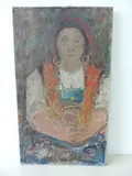Sitzende in Tracht by Adolf Herbst, oil on canvas, sold Mar 2017