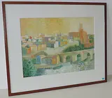 Towards Sundown by Tobias Schiess, 1980, gouache, offered Mar 2017